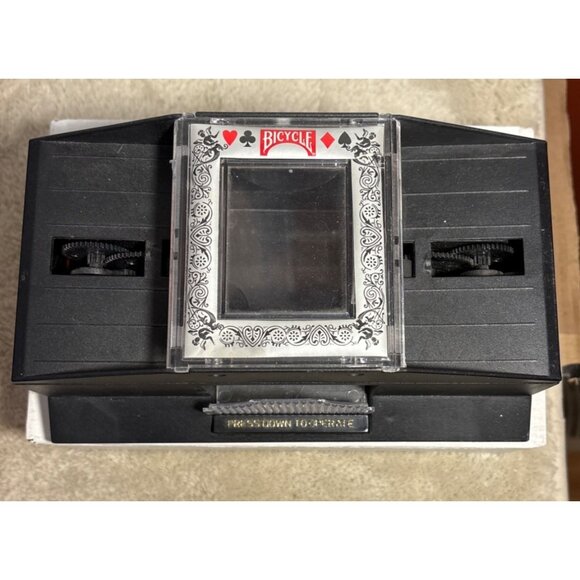 Bicycle Automatic Card Shuffler For Poker & Game Cards Battery Operated Black - Picture 2 of 9